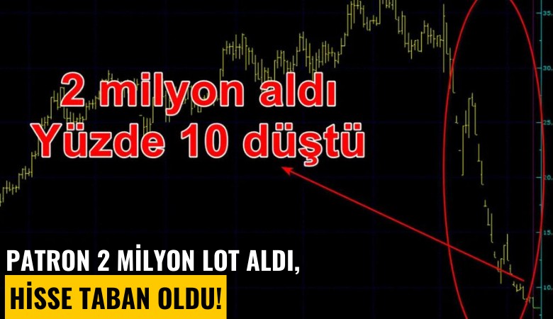 Patron 2 milyon lot aldı, hisse taban oldu!