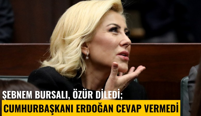 Şebnem Bursalı özür diledi, Cumhurbaşkanı Erdoğan cevap vermedi