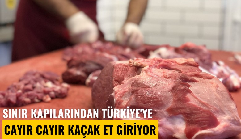 Sınır kapılarından Türkiye'ye cayır cayır kaçak et giriyor
