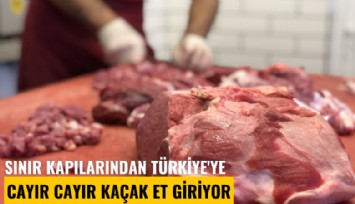 Sınır kapılarından Türkiye'ye cayır cayır kaçak et giriyor