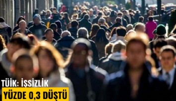 TÜİK açıkladı: İşsizlik yüzde 0,3 düştü