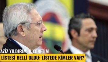 Aziz Yıldırım'ın yönetim listesi belli oldu: Listede kimler var?