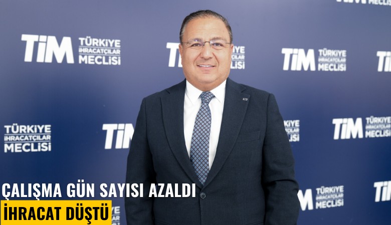 Çalışma gün sayısı azaldı, ihracat düştü