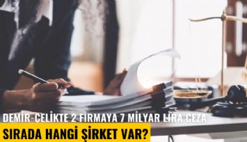 Demir-çelikte 2 firmaya 7 milyar lira ceza: Sırada hangi şirket var?