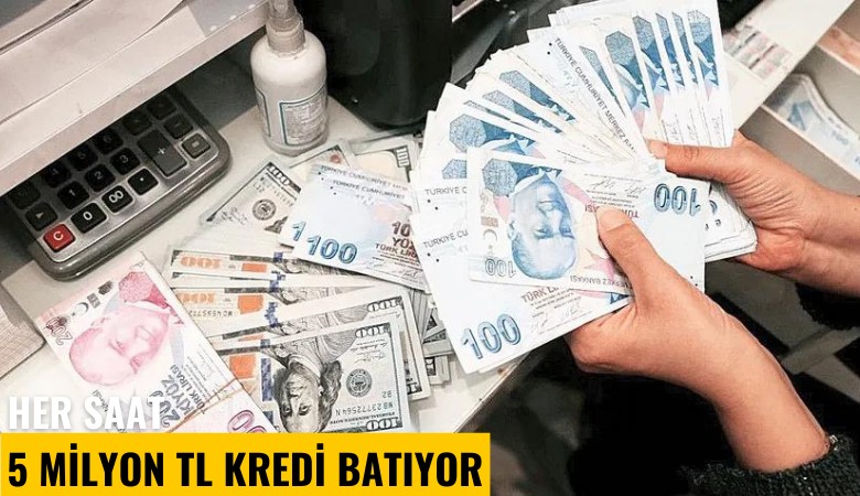 Her saat 5 milyon TL kredi batıyor