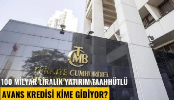 100 milyar liralık yatırım taahhütlü avans kredisi kime gidiyor?