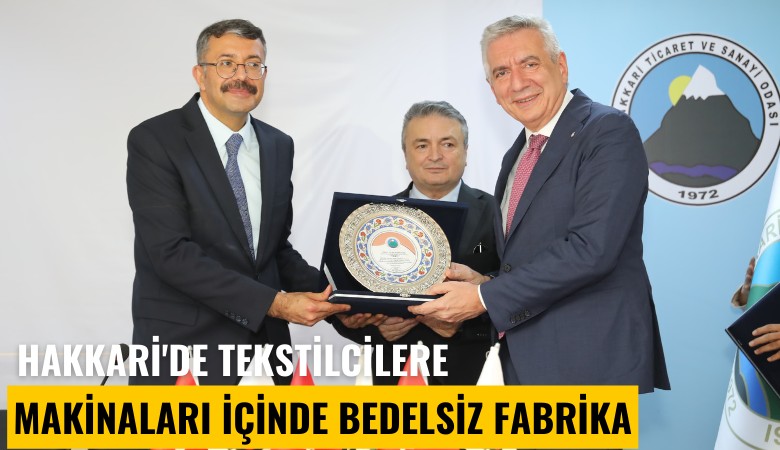 Hakkari'de tekstilcilere makinaları içinde bedelsiz fabrika