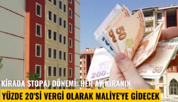 Kirada stopaj dönemi: Her ay kiranın yüzde 20'si vergi olarak Maliye'ye gidecek