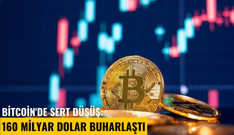 Bitcoin'de sert düşüş: 160 milyar dolar buharlaştı