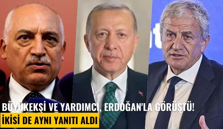 Büyükekşi ve Yardımcı, Cumhurbaşkanı Erdoğan'la görüştü! İkisi de aynı yanıtı aldı