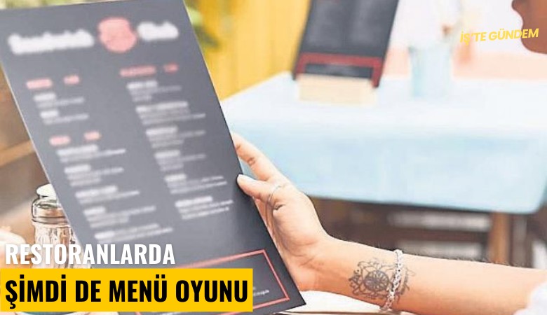 Restoranlarda şimdi de menü oyunu