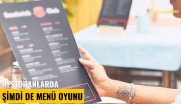 Restoranlarda şimdi de menü oyunu