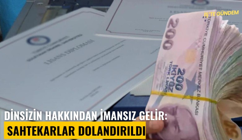 Dinsizin hakkından imansız gelir: Sahtekarlar dolandırıldı