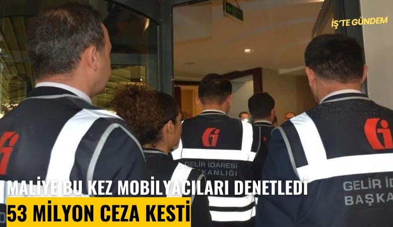 Maliye bu kez mobilyacıları denetledi, 53 milyon ceza kesti