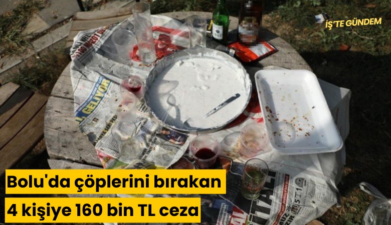 Bolu'da çöplerini bırakan 4 kişiye 160 bin TL ceza