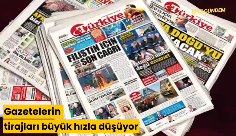 Gazetelerin tirajları büyük hızla düşüyor