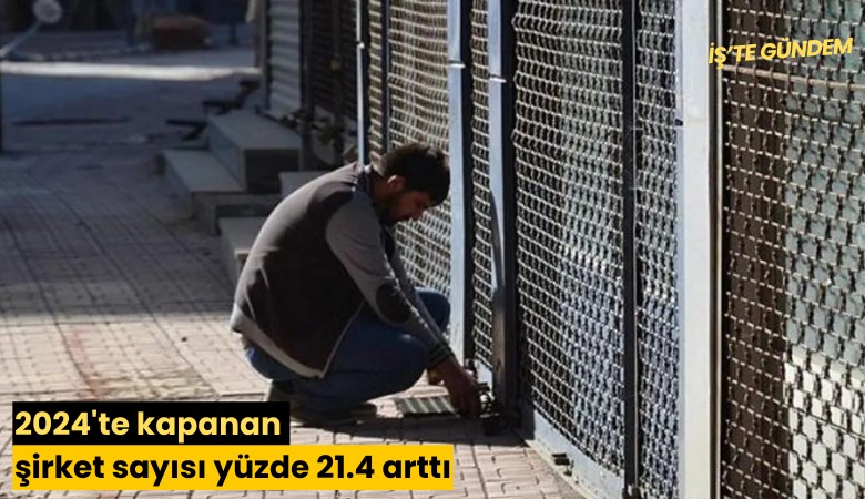 2024'te kapanan şirket sayısı yüzde 21.4 arttı