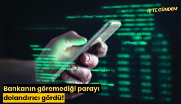 Bankanın göremediği parayı dolandırıcı gördü!