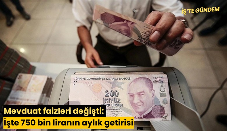 Mevduat faizleri değişti: İşte 750 bin liranın aylık getirisi