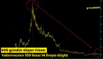 605 gündür düşen hisse: Yatırımcının 100 lirası 14 liraya düştü