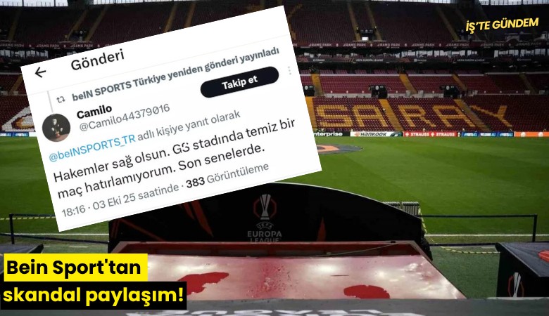 Bein Sport'tan skandal paylaşım!