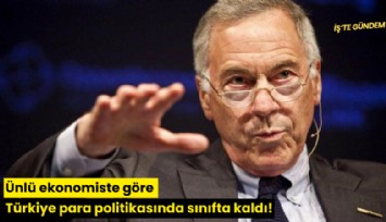 Ünlü ekonomiste göre Türkiye para politikasında sınıfta kaldı!