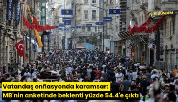 Vatandaş enflasyonda karamsar: MB'nin anketinde beklenti yüzde 54.4'e çıktı