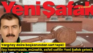 Yargıtay daire başkanından sert tepki: Eyy haramzade, münafık, esfeli safilin Yeni Şafak çetesi...
