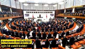 Anayasa değişikliği için 14 vekil kaldı!