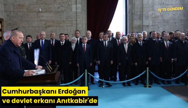 Cumhurbaşkanı Erdoğan ve devlet erkanı Anıtkabir'de