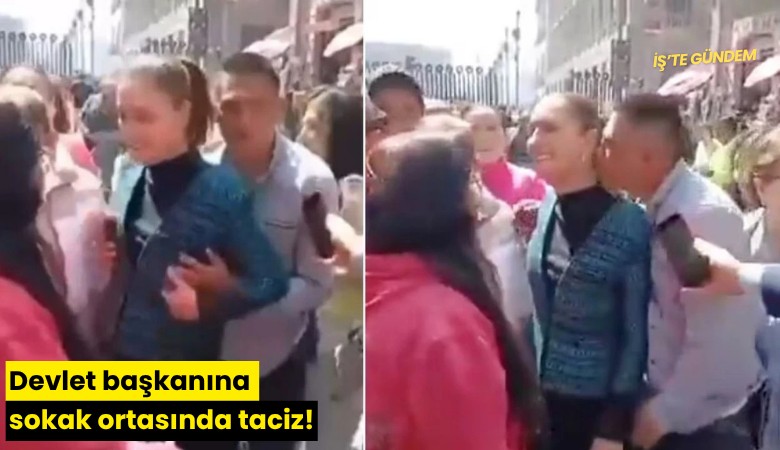 Devlet başkanına sokak ortasında taciz!