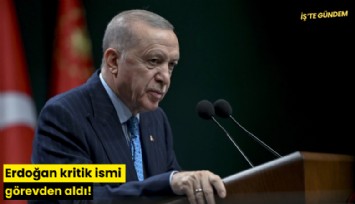Erdoğan kritik ismi görevden aldı!