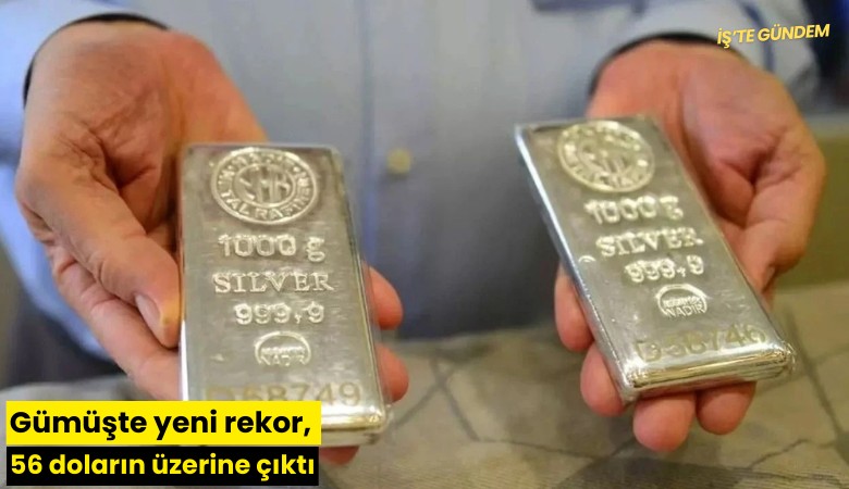 Gümüşte yeni rekor, 56 doların üzerine çıktı