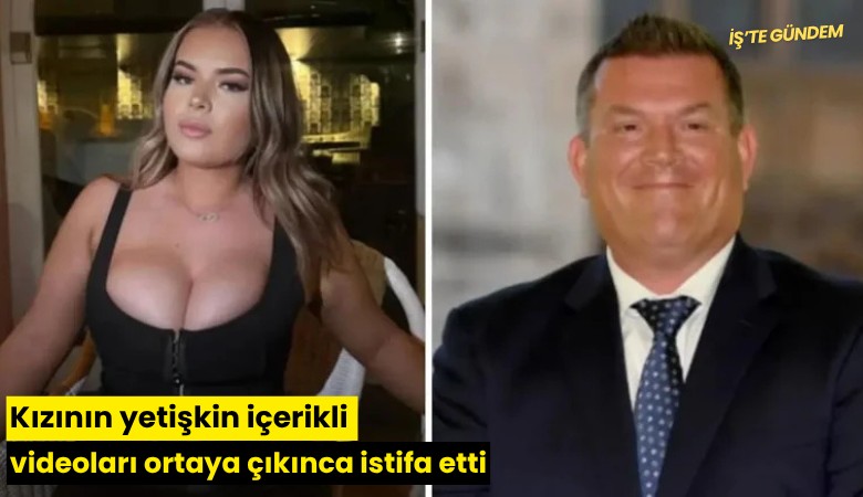 Kızının yetişkin içerikli videoları ortaya çıkınca istifa etti
