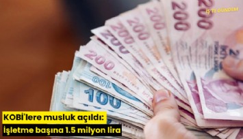 KOBİ'lere musluk açıldı: İşletme başına 1.5 milyon lira