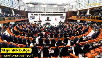 14 günlük bütçe maratonu başlıyor!