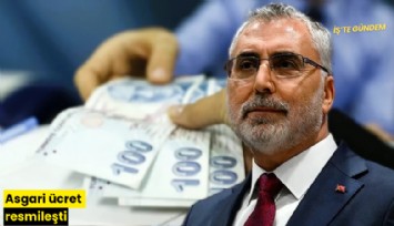 Asgari ücret resmileşti