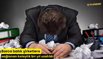 Borca batık şirketlere sağlanan kolaylık bir yıl uzatıldı