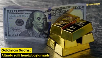 Goldman Sachs: Altında ralli henüz başlamadı