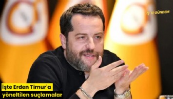 İşte Erden Timur'a yöneltilen suçlamalar
