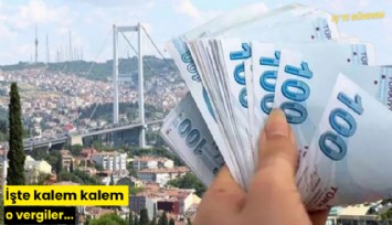 İşte kalem kalem o vergiler...