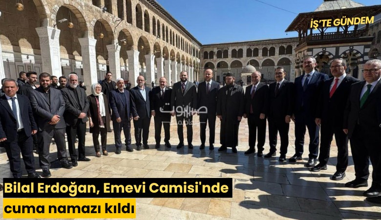 Bilal Erdoğan, Emevi Camisi'nde cuma namazı kıldı