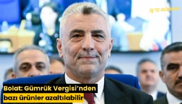 Bolat: Gümrük Vergisi'nden bazı ürünler azaltılabilir