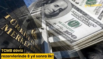 TCMB döviz rezervlerinde 8 yıl sonra ilk!