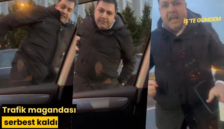 Trafik magandası serbest kaldı