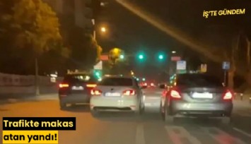 Trafikte makas atan yandı!