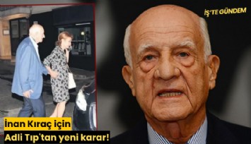 İnan Kıraç için Adli Tıp'tan yeni karar!