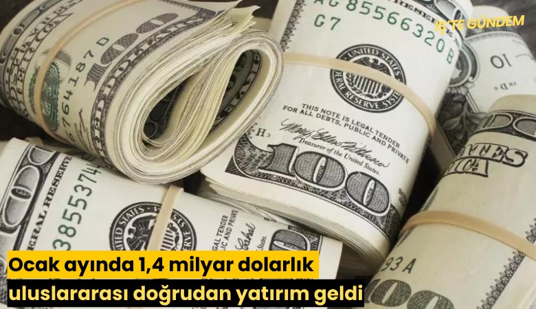 Ocak ayında 1,4 milyar dolarlık uluslararası doğrudan yatırım geldi