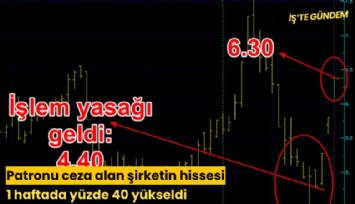 Patronu ceza alan şirketin hissesi 1 haftada yüzde 40 yükseldi