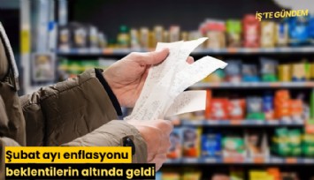 Şubat ayı enflasyonu beklentilerin altında geldi